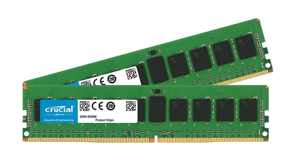 CT2K8G4RFD8213 Crucial 16GB Kit (2 X 8GB) PC4-17000 DDR4-2133MHz ECC Registered CL15 288-Pin DIMM 1.2V Dual Rank Memory