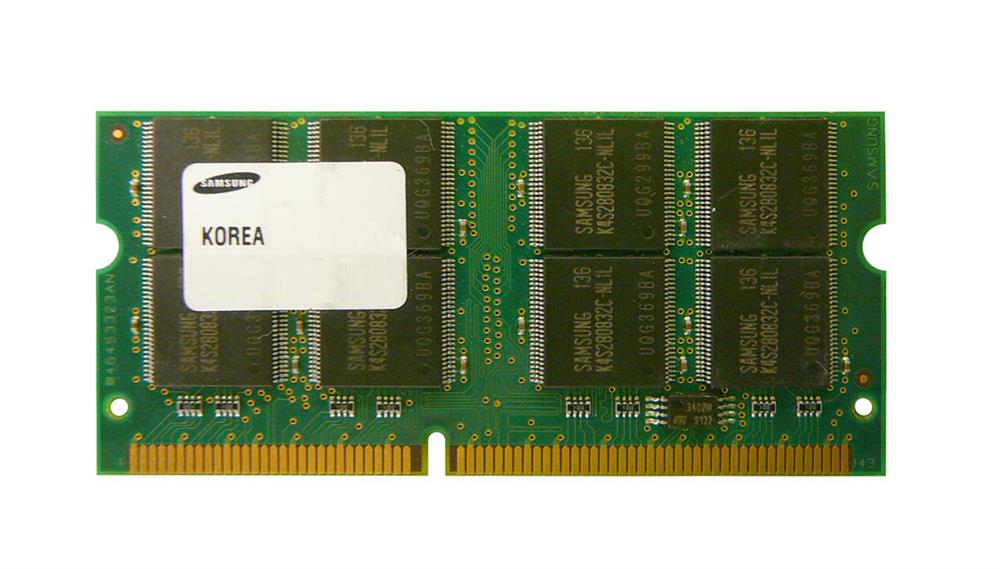 PC133S-333-542 Samsung 128MB PC133 non-ECC Unbuffered CL3 144-Pin SoDimm Memory Module