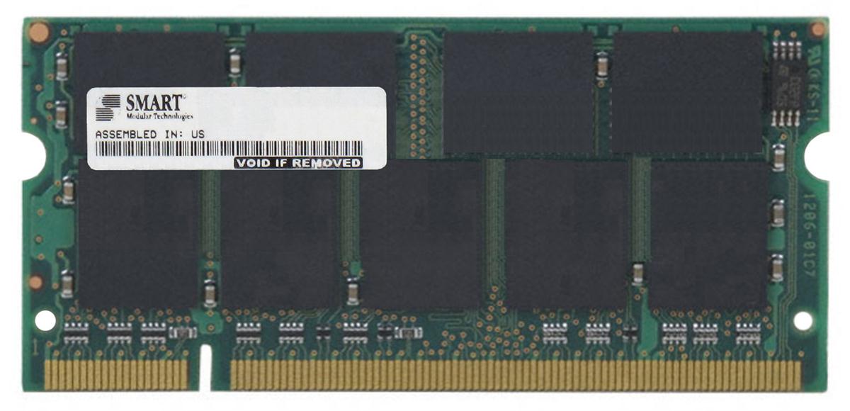 SG5725685D8DRCL02 Smart Modular 2GB PC2-5300 DDR2-667MHz ECC Unbuffered CL5 200-Pin SoDimm Dual Rank Memory Module