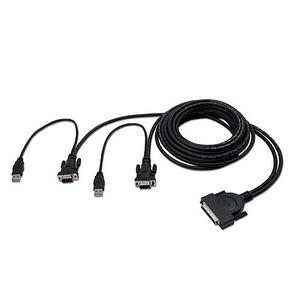 F1D9401-06 Belkin OmniView Dual Port KVM Cable 6ft