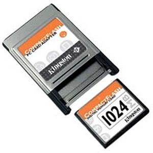 CF/1024ADP Kingston 1GB CompactFlash (CF) Memory Card with Adapter