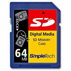 STI-SD/64 SimpleTech 64MB SD Flash Memory Card