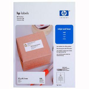 Q6555A HP Labels 97 X 42.3mm A4 100 Sheets(12 Labels Per Sheet) (Refurbished)