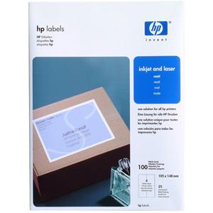 Q6551A HP Labels 148 X 105mm A4 25 Sheets (4 Labels Per Sheet) (Refurbished)