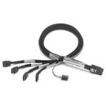 2247000-R Adaptec mSASx4 (SFF-8087) to 4x SATA with sideband (SFF-8448)