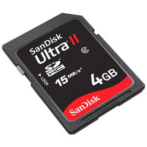 SDSDRH-004G-A11-BN1 SanDisk 4GB Ultra-II (SDHC) Secure Digital High Capacity Memory Card