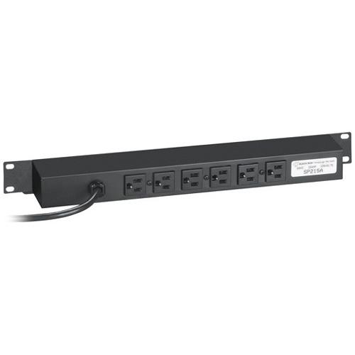 SP215A-R2 Black Box 6-Outlets Surge Suppressor Receptacles: 6 x NEMA 5-15R 210J