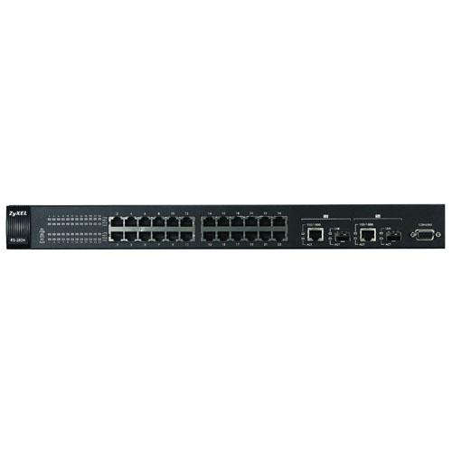 ES2024A Zyxel 24-Ports Fast Ethernet Switch 26 Ports Manageable 26 x RJ-45 2 x Expansion Slots 10/100/1000Base-T 10/100Base-TX (Refurbished)