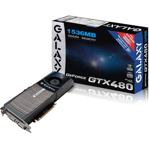 80XLH5HS8GUX GALAXY GeForce GTX 480 Graphics Card PCI Express 2.0 x16 1.50GB GDDR5 SDRAM SLI