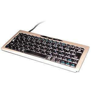 KB-P3100SU Solidtek Super Mini keyboard USB 77 Keys Black Silver