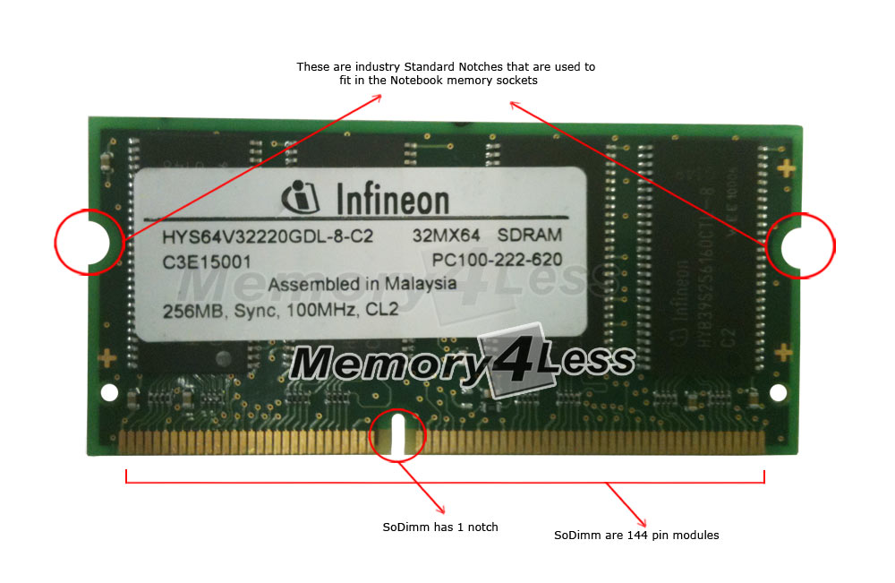 10.85716 256MB PC100 Sodimm Module For KDS Valiant 681DH n/a