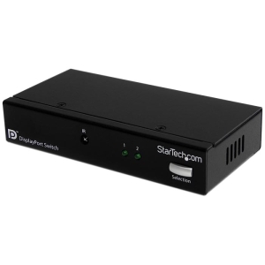 VS221DP-A1 StarTech 2 Port Displayport Video Switch With Audio & Ir Remote Control