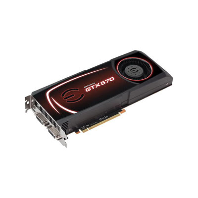 012-P3-1572-TR EVGA GeForce GTX 570 SuperClocked (Fermi) 1280MB 320-Bit GDDR5 PCI Express 2.0 x16 HDCP Ready/ SLI Support Video Graphics Card