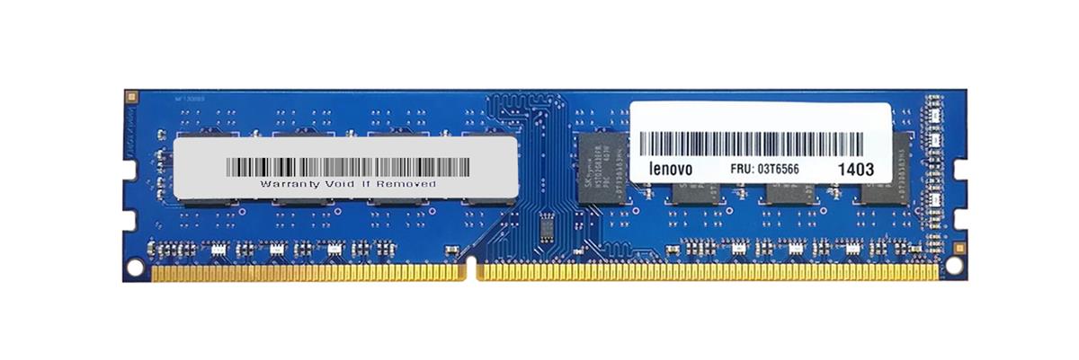 03T6566 IBM Lenovo 4GB PC3-12800 DDR3-1600MHz non-ECC Unbuffered CL11 240-Pin DIMM Dual Rank Memory Module
