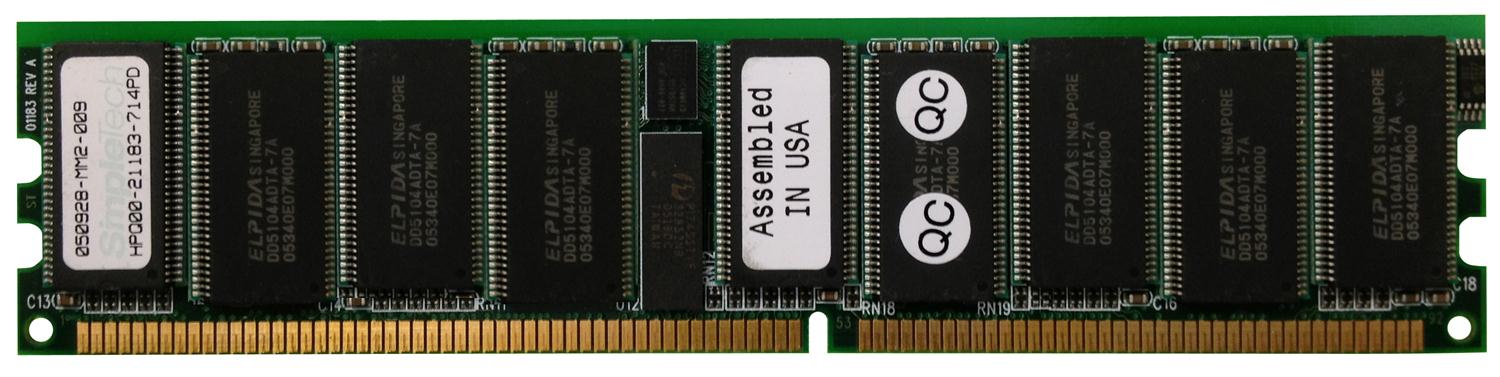 050928-MM2-009 SimpleTech 2GB PC2100 DDR-266MHz Registered ECC CL2.5 184-Pin DIMM 2.5V Memory Module
