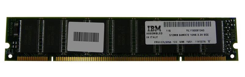 07L9758 IBM 512MB PC100 100MHz ECC CL2 200-Pin DIMM Memory Module for eServer pSeries RS6000