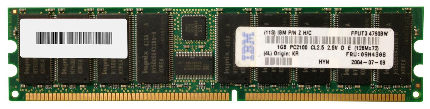 09N4308 IBM 1GB PC2100 DDR-266MHz Registered ECC CL2.5 184-Pin DIMM 2.5V Memory Module for eServer xSeries 235
