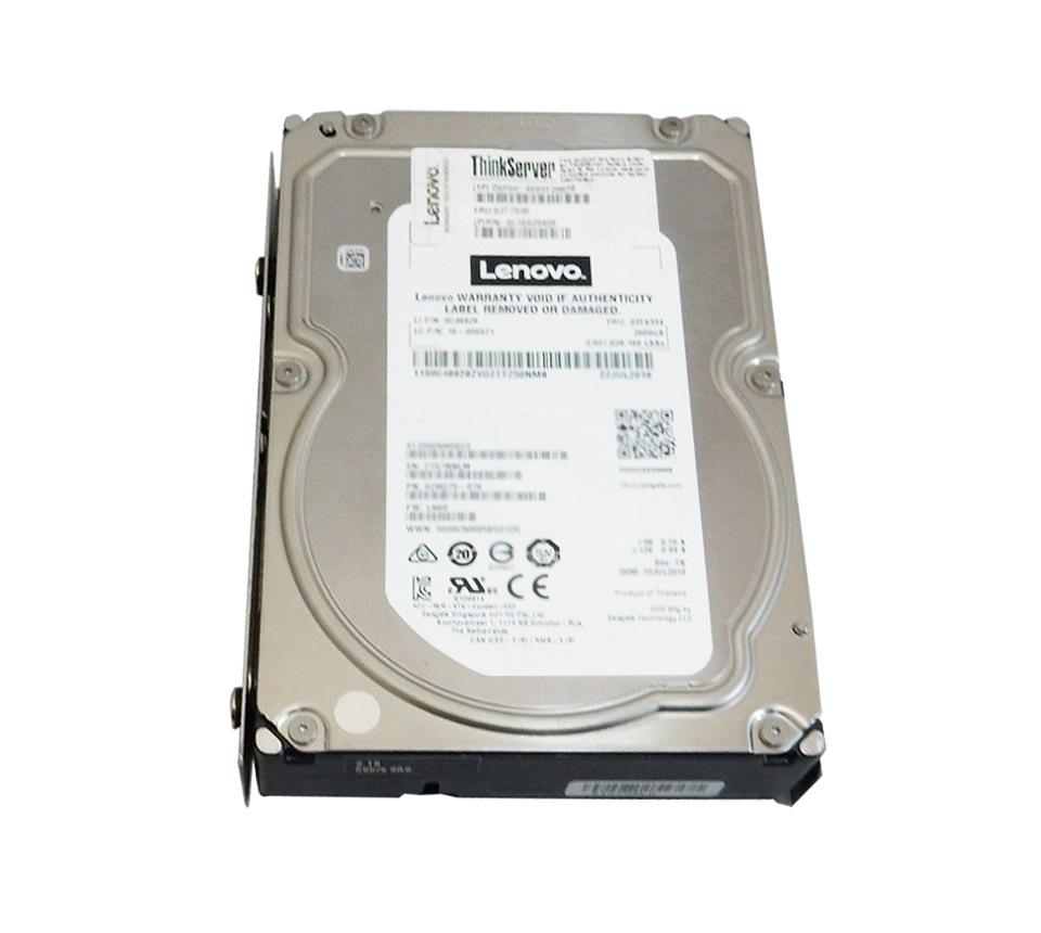 0C19502-02 Lenovo 1TB 7200RPM SATA 6Gbps Hot Swap 64MB Cache 3.5-inch Internal Hard Drive for ThinkServer TS140 and TS440