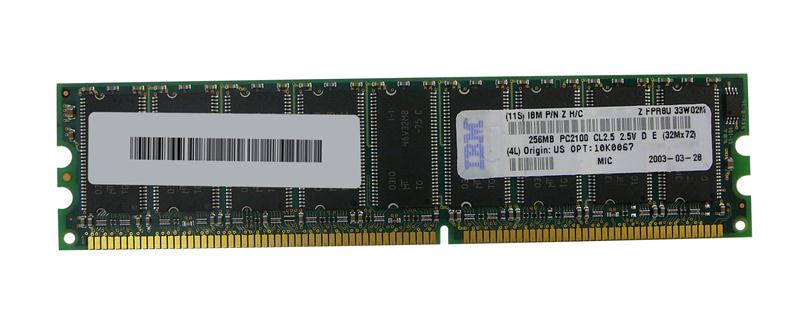 10K0067 Lenovo 256MB PC2100 DDR-266MHz ECC Unbuffered CL2.5 184-Pin DIMM Memory Module