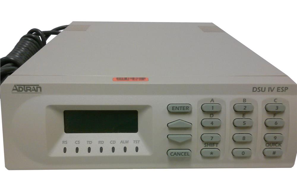 1204011L1 Adtran DSU IV ESP DDS CSU/DSU DDS CSU/DSU 2x RJ-48S 1 x DB-25 1x Serial V.35 Serial V.35 64Kbps (Refurbished)