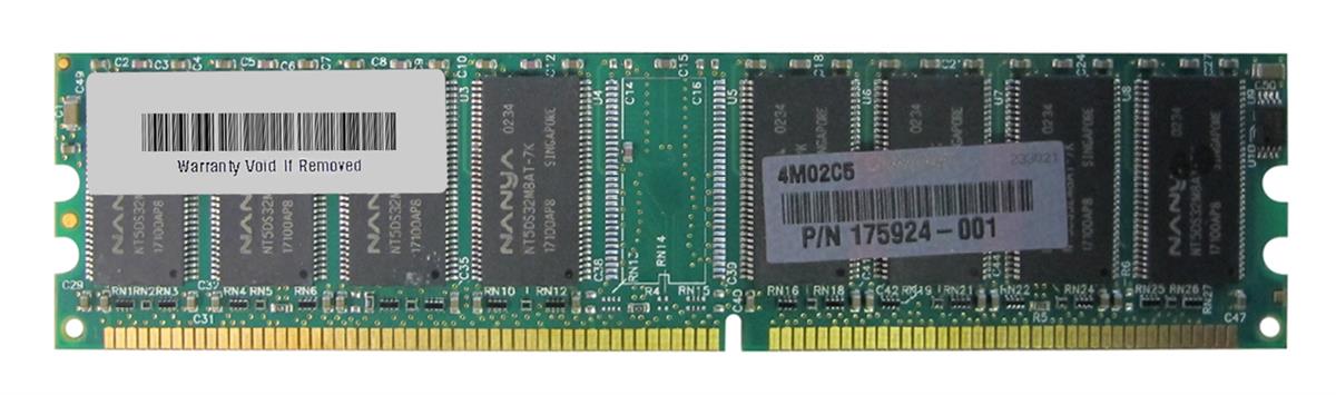 175924-001 HP 256MB PC2100 DDR-266MHz non-ECC Unbuffered CL2.5 184-Pin DIMM 2.5V Memory Module for Evo D500 D510 D310 D315 Workstation W4000