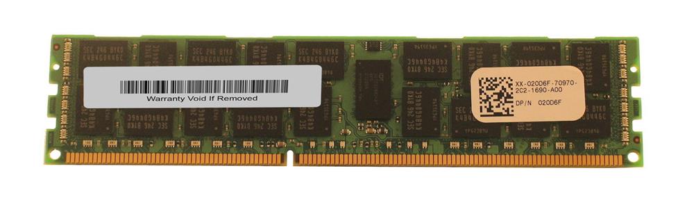 20D6F Dell 16GB PC3-12800 DDR3-1600MHz ECC Registered CL11 240-Pin DIMM 1.35V Low Voltage Dual Rank Memory Module