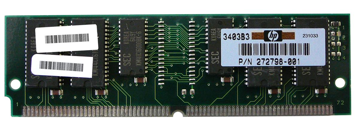 272798-001 Compaq 64MB FastPage Parity ECC 60ns 5v 72-Pin SIMM Memory Module for Prosignia 200 Server