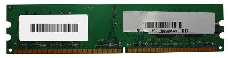 30R5120 IBM 256MB PC2-5300 DDR2-667MHz non-ECC Unbuffered CL5 240-Pin DIMM Single Rank Memory Module