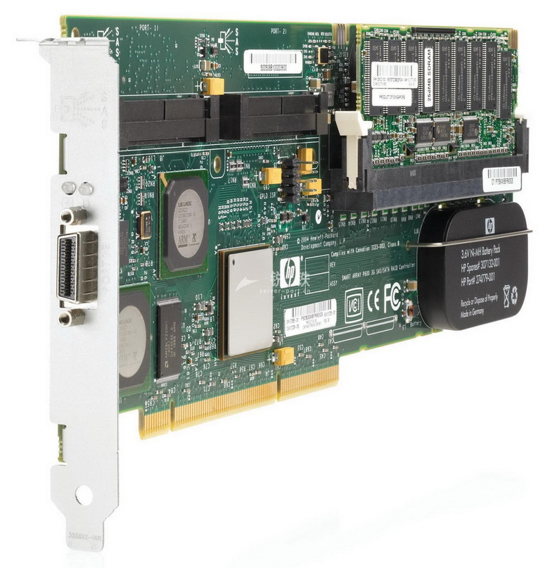 337972-B21 HP Smart Array P600 256MB Cache 64-bit SAS 3Gbps 8-Channel PCI-X 0/1/5/6/10 RAID Controller Card