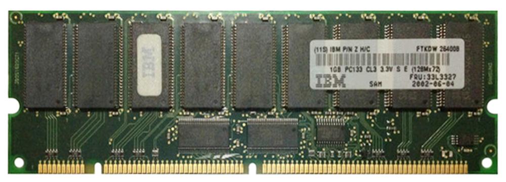 33L3327 IBM 1GB PC133 133MHz ECC Registered CL3 168-Pin DIMM Memory Module