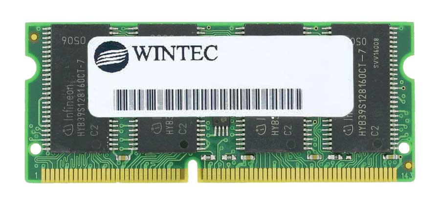 36510031 Wintec 512MB SDRAM PC133 133MHz non-ECC Unbuffered CL3 144-Pin SoDimm Memory Module