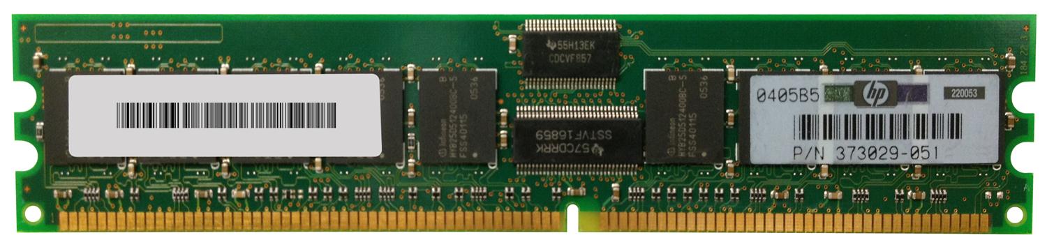 373029-051 HP 1GB PC3200 DDR-400MHz Registered ECC CL3 184-Pin DIMM 2.5V Memory Module for ProLiant Servers
