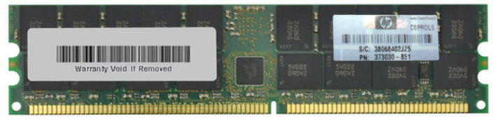373030-851-2 HP 2GB PC3200 DDR-400MHz Registered ECC CL3 184-Pin DIMM 2.5V Memory Module