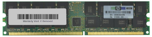 373030-951 HP 2GB PC3200 DDR-400MHz Registered ECC CL3 184-Pin DIMM 2.5V Dual Rank Memory Module for ProLiant Servers