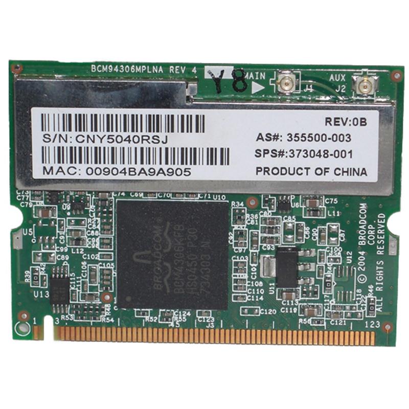 373048-001 HP Mini PCI IEEE 11MBps 802.11b/g Wireless LAN (WLAN) Network Interface Card for Pavilion ze2000Z CTO FF Notebook