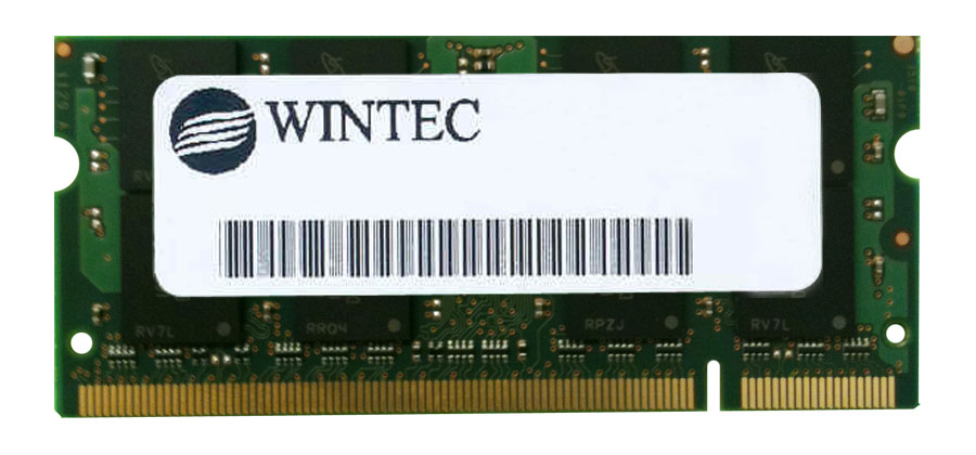380127281A Wintec 512MB PC2-5300 DDR2-667MHz non-ECC unbuffered CL5 200-Pin SoDimm Memory Module