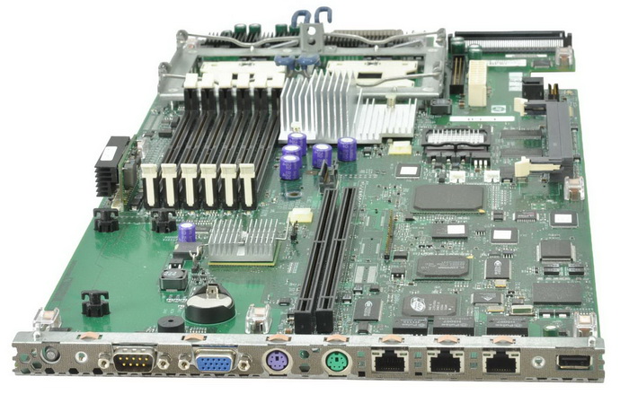 383699-001 HP System Board (MotherBoard) with CPU Cage for ProLiant DL360 G4P Server (Refurbished)