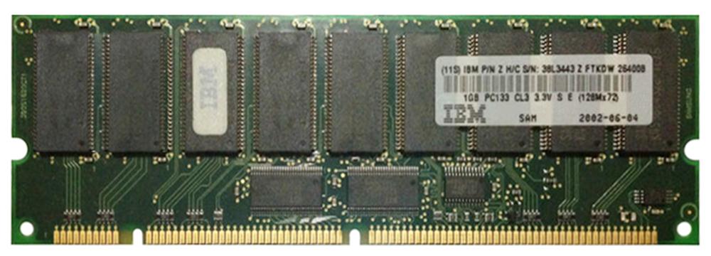38L3443 IBM 1GB PC133 133MHz ECC Registered CL3 168-Pin DIMM Memory Module