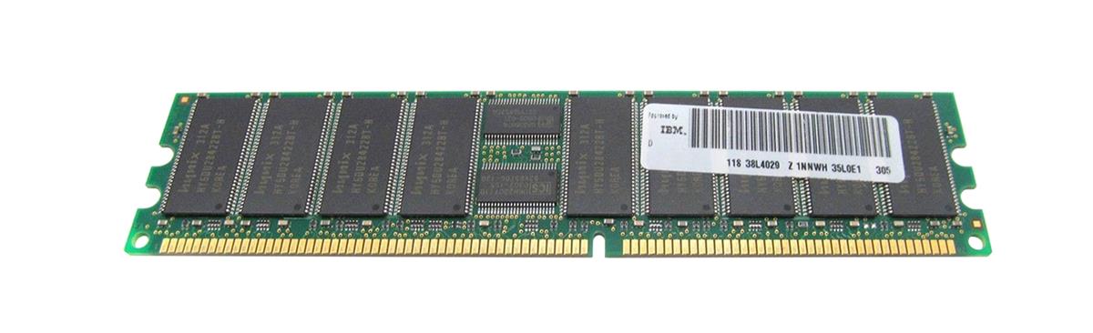 38L4029 IBM 256MB PC2100 DDR-266MHz Registered ECC CL2.5 184-Pin DIMM 2.5V Memory Module