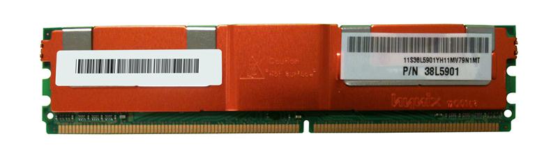38L5901 IBM 512MB PC2-5300 DDR2-667MHz ECC Fully Buffered CL5 240-Pin DIMM Single Rank Memory Module