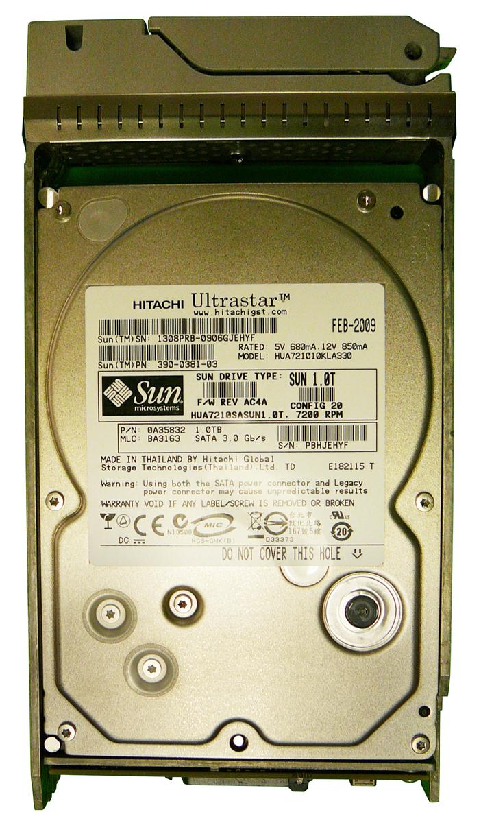 390-0381-01 Sun 1TB 7200RPM SATA 3Gbps 32MB Cache 3.5-inch Internal Hard Drive