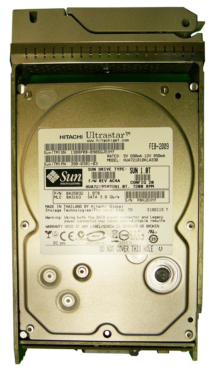 390-0381 Sun 1TB 7200RPM SATA 3Gbps 32MB Cache 3.5-inch Internal Hard Drive