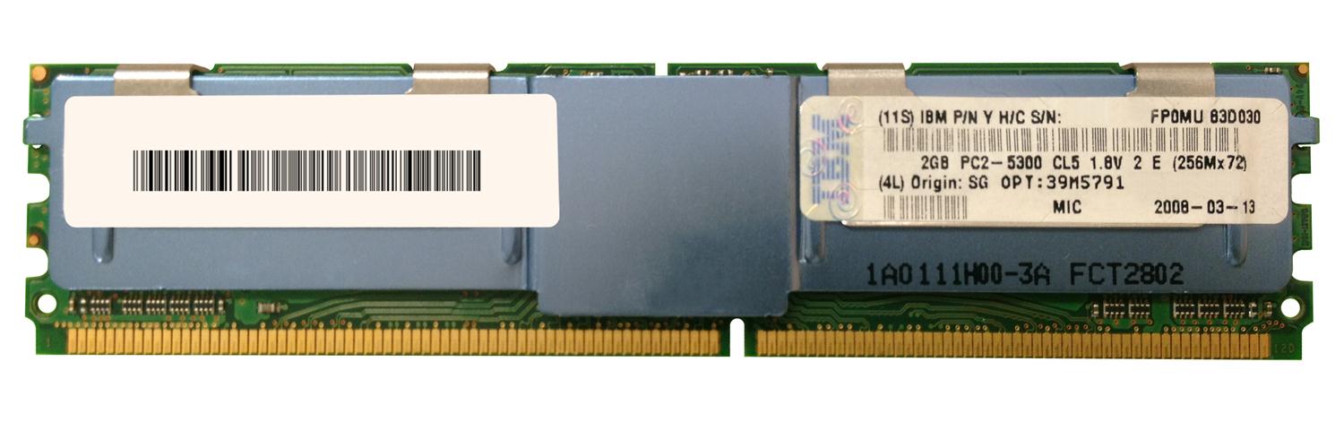 39M5791 IBM Chipkill 4GB Kit (2 X 2GB) PC2-5300 DDR2-667MHz ECC Fully Buffered CL5 240-Pin DIMM Dual Rank Memory