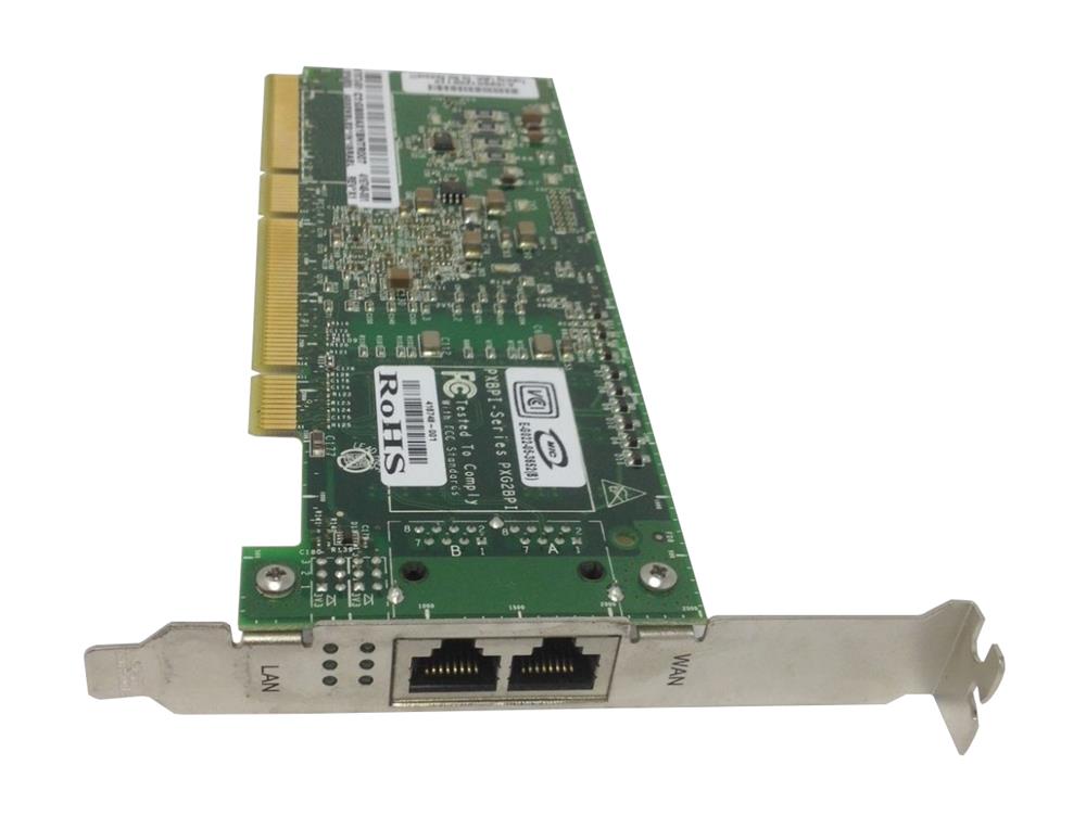 417673-001N HP Dual-Ports 1Gbps 10Base-T/100Base-TX/1000Base-T Gigabit Ethernet PCI-X Network Adapter