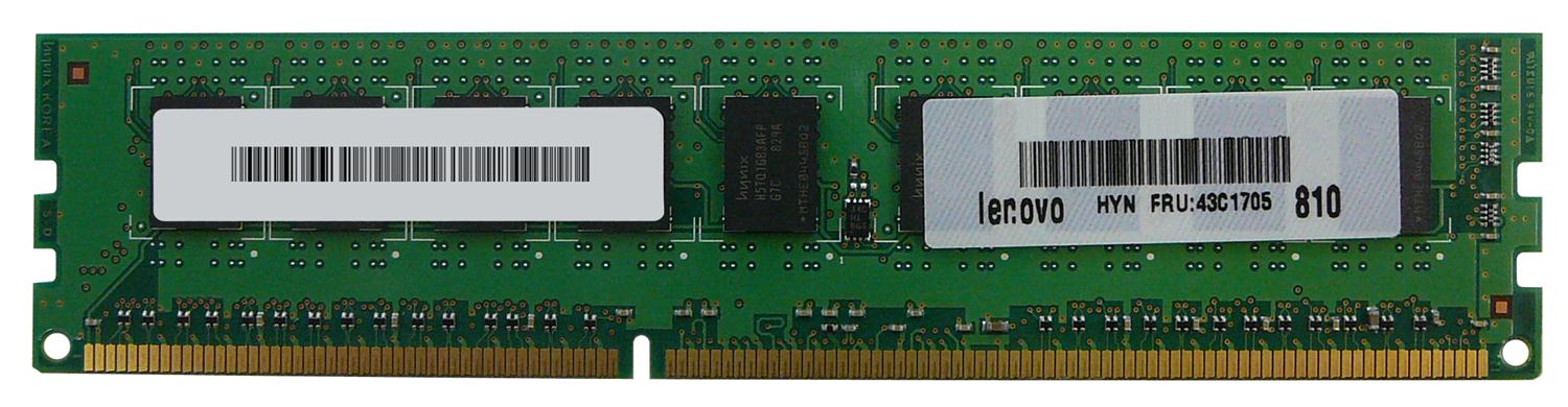 43C1705 IBM 1GB PC3-8500 DDR3-1066MHz ECC Unbuffered CL7 240-Pin DIMM Single Rank Memory Module for ThinkStation