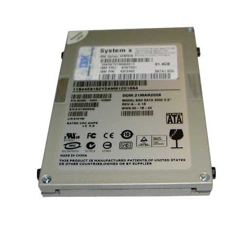 43W7683 IBM 31.4GB SATA 1.5Gbps 2.5-inch Internal Solid State Drive (SSD) for BladeCenter and System x