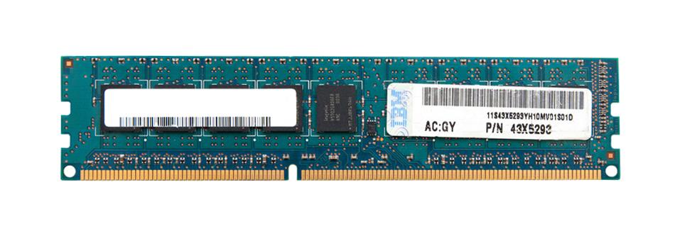 43X5293 IBM 4GB PC3-10600 DDR3-1333MHz ECC Registered CL9 240-Pin DIMM Dual Rank Memory Module