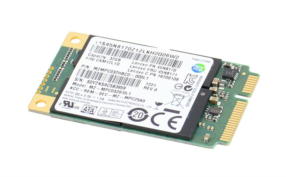 45N8170 Lenovo 32GB MLC SATA 6Gbps mSATA Internal Internal Solid State Drive (SSD) for ThinkPad T Series