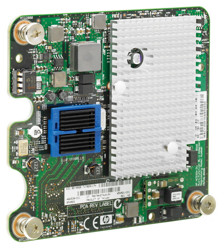 467799B21 HP Dual-Ports 10Gbps 10GBase-KR 10 Gigabit Ethernet PCI Express 2.0 x8 Mezzanine Multifunction Network Adapter for c-Class BladeSystem