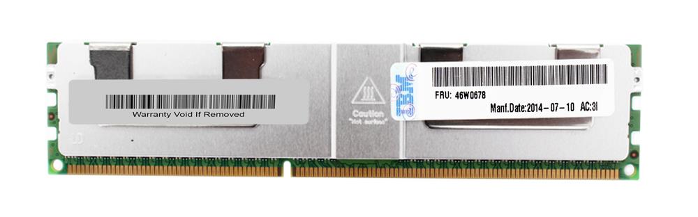 46W0678 IBM 32GB PC3-12800 DDR3-1600MHz ECC Registered CL11 240-Pin Load Reduced DIMM 1.35V Low Voltage Quad Rank Memory Module